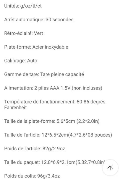 1 Balance bijoux grammes Électronique 500 gr Max.. - Image #11