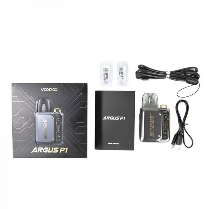 CADEAU / Cigarette electronique Vapotage Vape : Pack Pod P1 Argus 20w max SILVER + E-liquide 50ml (VOOPOO)