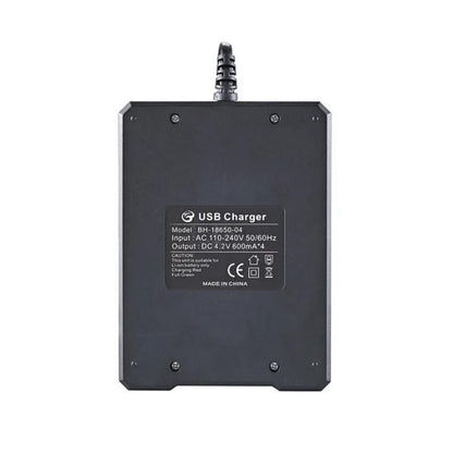 Cigarette electronique Vapotage Vape : Chargeur 4 Ram USB pour accus batterie 18650,21700,18350 (BMAX)