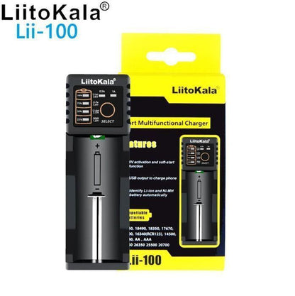 Cigarette electronique Vapotage Vape PRO : Chargeur une RAM Smat multifonction USB LII-100 186500,18350,21700 (LITOKALA)