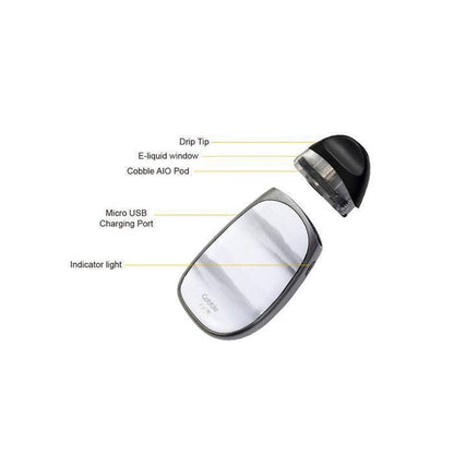 CADEAU / Cigarette electronique Vapotage Vape : Kit Pod Cobble Batterie 700mAh Metal {Couleur Aléatoire} E-liquide 50ml (Aspire)