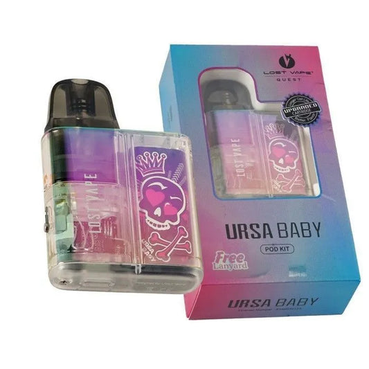CADEAU SPECIAL EDITION / Cigarette electronique : Kit Ursa Mini Batterie 800mah Smart Pod 2.5ml {ROSE} E-liquide 50ml (LOST VAPE)