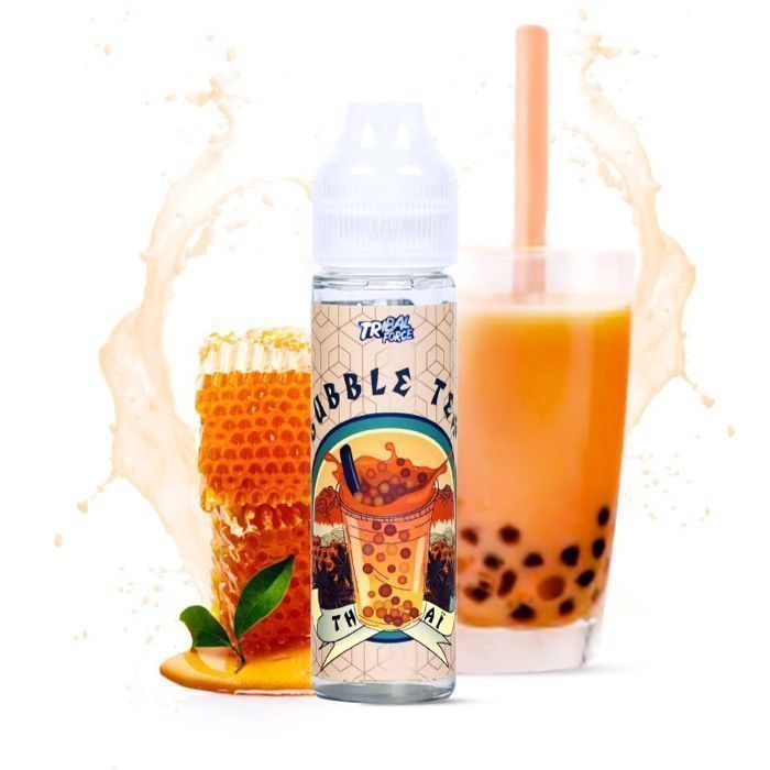 CADEAUX / Cigarette electronique Vapotage  : 3 Flacons 60ml E-liquide 50ml {Bubble Tea} + 6 Boosters 20mg (TRIBAL-FORCE)