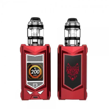 Cigarettes electroniques PRO : Kit MFENG-UX  200w max Batterie {Rouge-Métal} 18650 non incluse  (SNOWWOLF)
