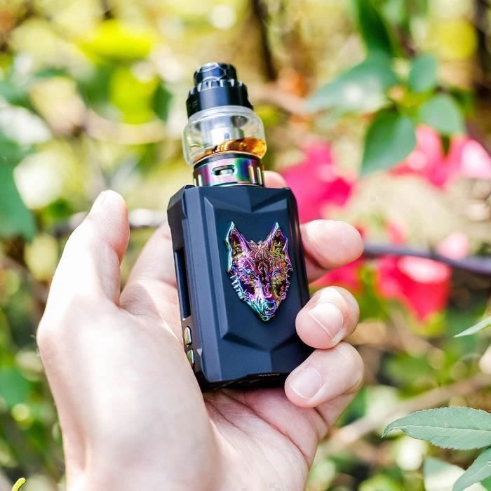 (CADEAU) LOUP MASSIF/Cigarettes électroniques:Kit Mfeng mini 80 w max (Arc-en-Ciel) Batterie + Tank 6ml + E-liquide 50ml (Snowwolf)