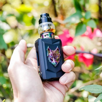 (CADEAU) LOUP MASSIF/Cigarettes électroniques:Kit Mfeng mini 80 w max (Arc-en-Ciel) Batterie + Tank 6ml + E-liquide 50ml (Snowwolf)